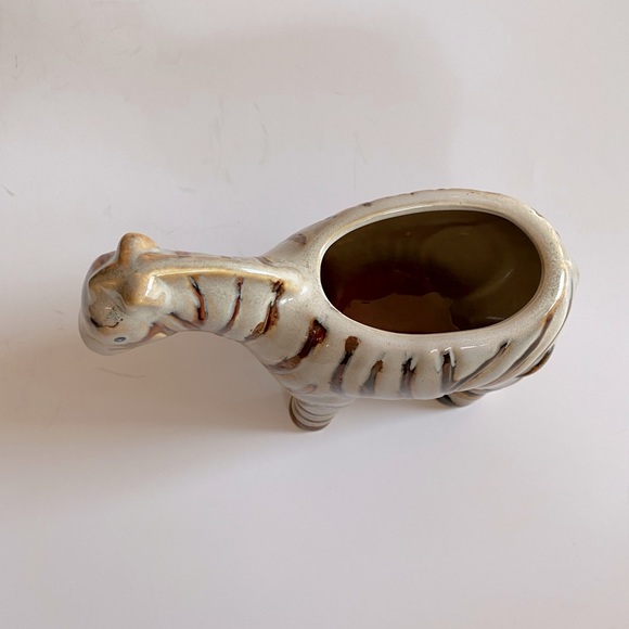 Ceramic Zebra Brown Planter - Picture 5 of 8